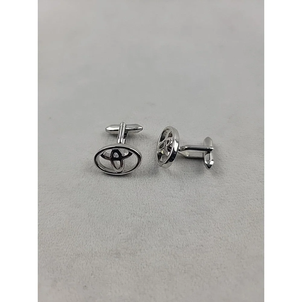 Silver Cut Out TOYOTA Sports Car‎ Racing Cufflinks